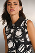 Shan Sofia Zipped sleeveless polo top